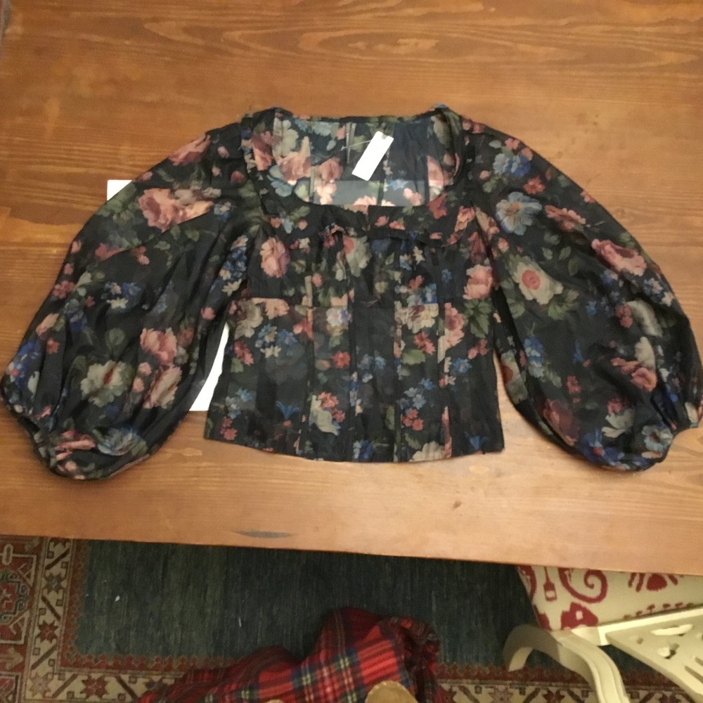 Anthropologie Floral Blouse